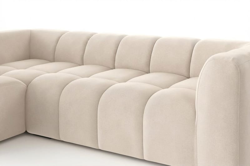 Marlow 3-seters boblete divansofa, venstrevendt - Beige - Møbler - Sofaer - Sofaer med sjeselong - 3 seters sofa med divan