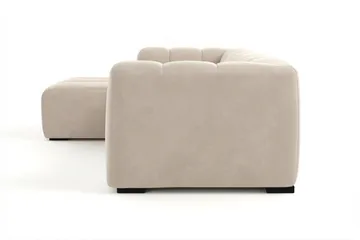 Marlow 3-seters boblete divansofa, venstrevendt - Beige - Møbler - Sofaer - Sofaer med sjeselong - 3 seters sofa med divan