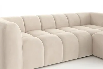 Marlow 3-seters boblete divansofa høyre - Beige - Møbler - Sofaer - Sofaer med sjeselong - 3 seters sofa med divan