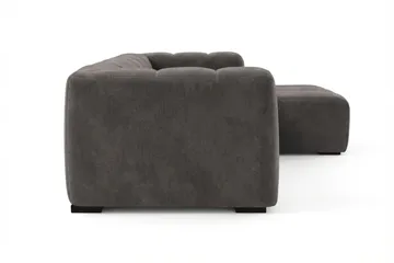 Marlow 3-seters boblete divansofa høyre - Grå - Møbler - Sofaer - Sofaer med sjeselong - 3 seters sofa med divan