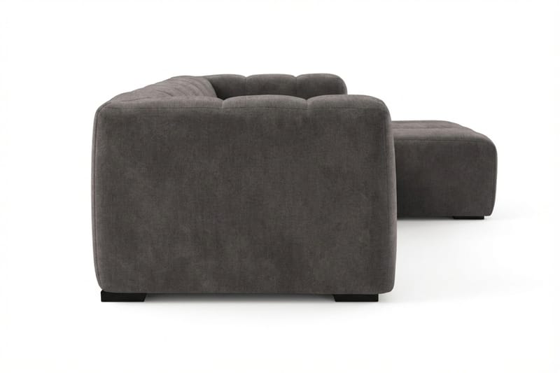 Marlow 3-seters boblete divansofa høyre - Grå - Møbler - Sofaer - Sofaer med sjeselong - 3 seters sofa med divan