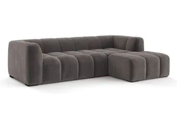 Marlow 3-seters Boblete Divansofa høyre - Grå - Møbler - Sofaer - Sofaer med sjeselong - 3 seters sofa med divan