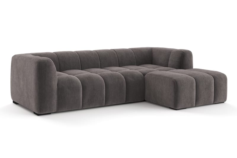 Marlow 3-seters Boblete Divansofa høyre - Grå - Møbler - Sofaer - Sofaer med sjeselong - 3 seters sofa med divan