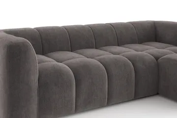 Marlow 3-seters Boblete Divansofa høyre - Grå - Møbler - Sofaer - Sofaer med sjeselong - 3 seters sofa med divan