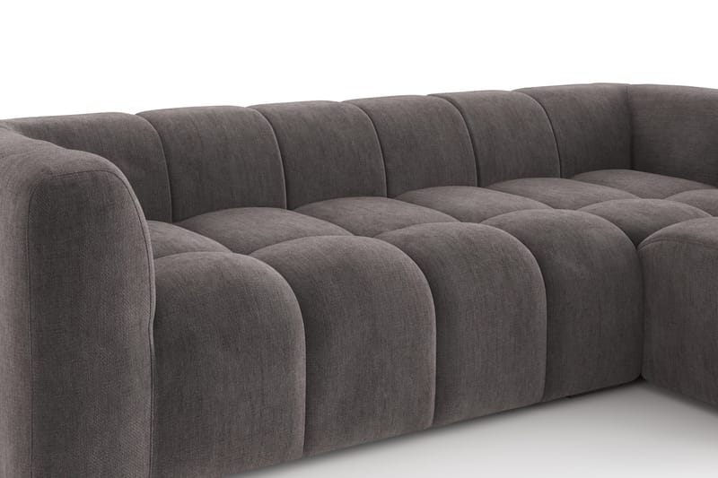 Marlow 3-seters Boblete Divansofa høyre - Grå - Møbler - Sofaer - Sofaer med sjeselong - 3 seters sofa med divan