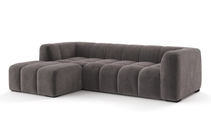Marlow 3-seters Boblete Divansofa venstre - Grå - Møbler - Sofaer - Sofaer med sjeselong - 3 seters sofa med divan