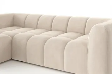 Marlow 3-seters L-formet Bouclé Divansofa Venstre med Sjeselong i Stoff - Beige - Møbler - Sofaer - Sofaer med sjeselong - 3 seters sofa med divan