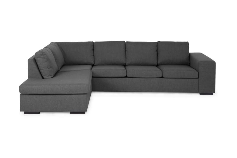 Memphis 4-seters Venstrevendt L-formet Sjeselongsofa i Stoff - Mørk grå - Møbler - Sofaer - Sofaer med sjeselong - 4 seters sofa med divan