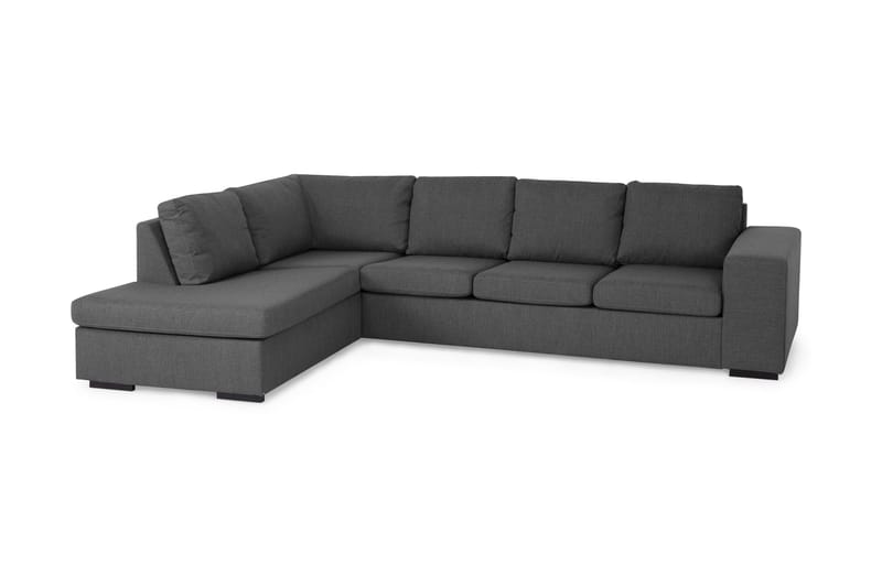 Memphis 4-seters Venstrevendt L-formet Sjeselongsofa i Stoff - Mørk grå - Møbler - Sofaer - Sofaer med sjeselong - 4 seters sofa med divan