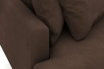 Menard 3-seters Høyrevendt L-formet Divansofa i Manchester - Brun - Møbler - Sofaer - Sofaer med sjeselong - 3 seters sofa med divan