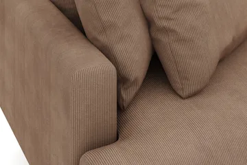 Menard 3-seters Høyrevendt L-formet Divansofa i Manchester - Brun - Møbler - Sofaer - Sofaer med sjeselong - 4 seters sofa med divan