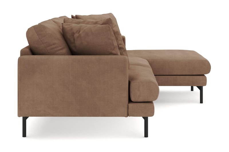Menard 3-seters Høyrevendt L-formet Divansofa i Manchester - Brun - Møbler - Sofaer - Sofaer med sjeselong - 4 seters sofa med divan