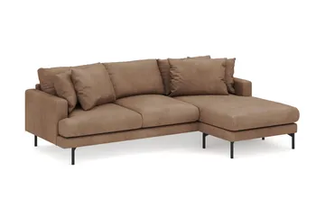 Menard 3-seters Høyrevendt L-formet Divansofa i Manchester - Brun - Møbler - Sofaer - Sofaer med sjeselong - 4 seters sofa med divan