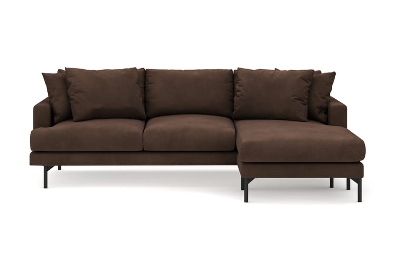 Menard 3-seters Høyrevendt L-formet Divansofa i Manchester - Brun - Møbler - Sofaer - Sofaer med sjeselong - 3 seters sofa med divan