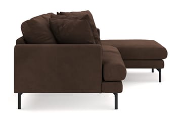 Menard 3-seters Høyrevendt L-formet Divansofa i Manchester - Brun - Møbler - Sofaer - Sofaer med sjeselong - 3 seters sofa med divan