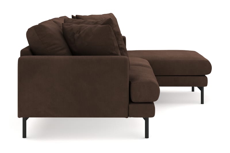 Menard 3-seters Høyrevendt L-formet Divansofa i Manchester - Brun - Møbler - Sofaer - Sofaer med sjeselong - 3 seters sofa med divan