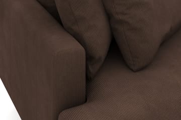 Menard 3-seters Høyrevendt L-formet Divansofa i Manchester - Brun - Møbler - Sofaer - Sofaer med sjeselong - 3 seters sofa med divan