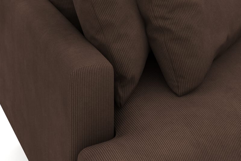 Menard 3-seters Høyrevendt L-formet Divansofa i Manchester - Brun - Møbler - Sofaer - Sofaer med sjeselong - 3 seters sofa med divan