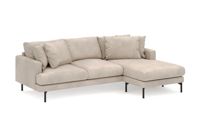 Menard 3-seters Høyrevendt L-formet Divansofa i Manchester - Greige - Møbler - Sofaer - Sofaer med sjeselong - 4 seters sofa med divan
