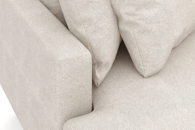 Menard 3-seters Høyrevendt L-formet Divansofa i Stoff - Beige - Møbler - Sofaer - Sofaer med sjeselong - 4 seters sofa med divan