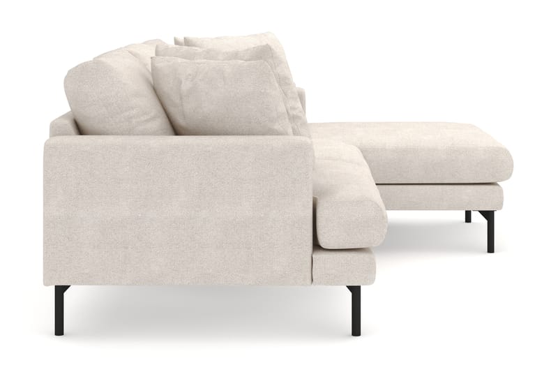 Menard 3-seters Høyrevendt L-formet Divansofa i Stoff - Beige - Møbler - Sofaer - Sofaer med sjeselong - 4 seters sofa med divan