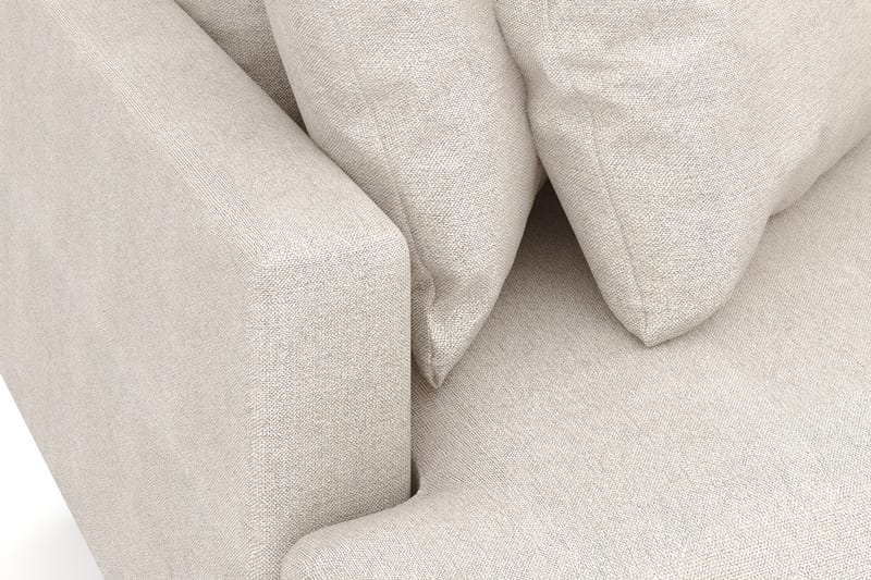 Menard 3-seters Høyrevendt L-formet Divansofa i Stoff - Beige - Møbler - Sofaer - Sofaer med sjeselong - 4 seters sofa med divan