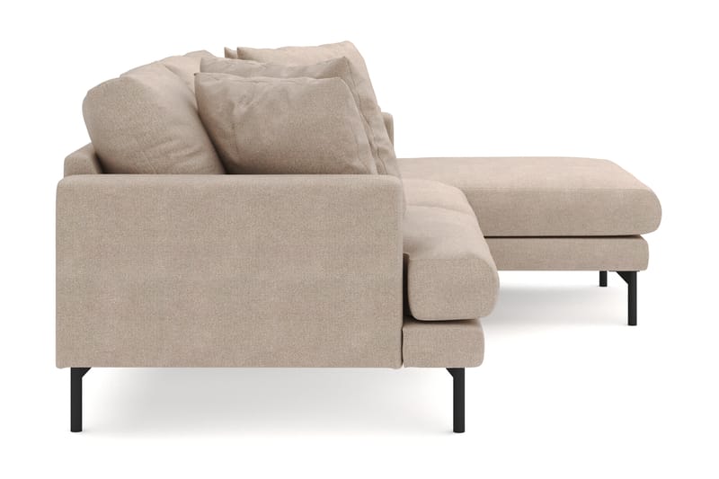 Menard 3-seters Høyrevendt L-formet Divansofa i Stoff - Beige - Møbler - Sofaer - Sofaer med sjeselong - 4 seters sofa med divan