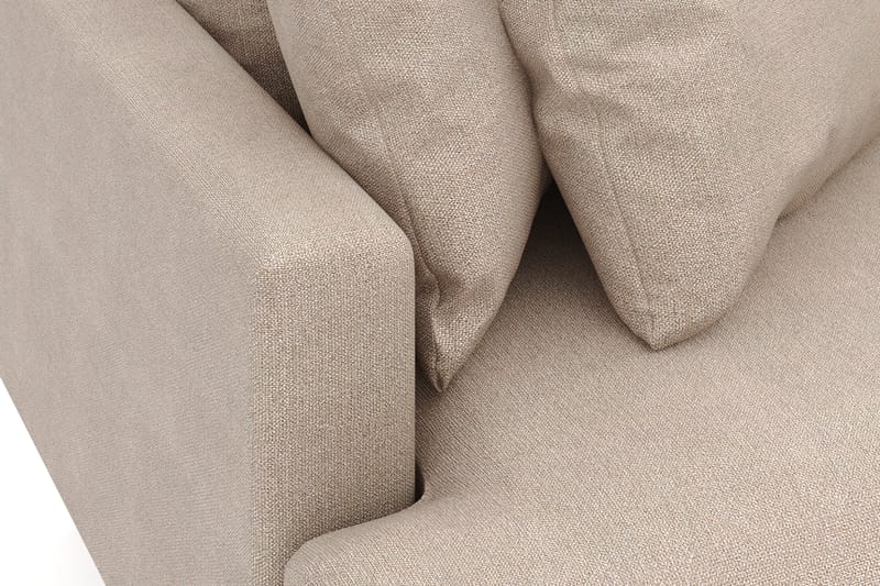 Menard 3-seters Høyrevendt L-formet Divansofa i Stoff - Beige - Møbler - Sofaer - Sofaer med sjeselong - 4 seters sofa med divan