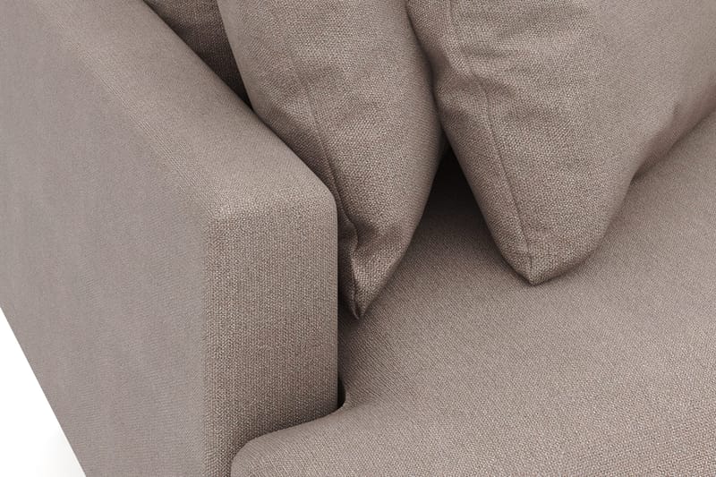 Menard 3-seters Høyrevendt L-formet Divansofa i Stoff - Brun - Møbler - Sofaer - Sofaer med sjeselong - 3 seters sofa med divan