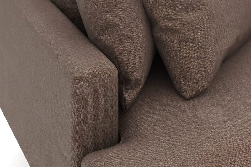 Menard 3-seters Høyrevendt L-formet Divansofa i Stoff - Brun - Møbler - Sofaer - Sofaer med sjeselong - 3 seters sofa med divan