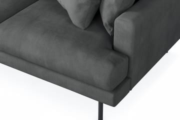 Menard 3-seters Venstrevendt L-formet Divansofa i Manchester - Grå - Møbler - Sofaer - Sofaer med sjeselong - 3 seters sofa med divan