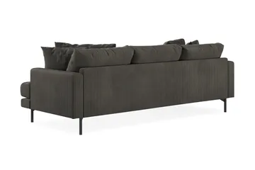Menard 3-seters Venstrevendt L-formet Divansofa i Manchester - Mørk grå - Møbler - Sofaer - Sofaer med sjeselong - 3 seters sofa med divan