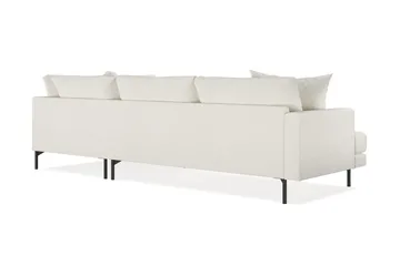 Menard 4-seters Høyrevendt Dyp L-formet Sjeselongsofa i Bouclé - Hvit - Møbler - Sofaer - Sofaer med sjeselong - 4 seters sofa med divan