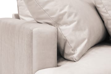 Menard 4-seters Høyrevendt Dyp L-formet Sjeselongsofa i Fløyel - Beige - Møbler - Sofaer - Sofaer med sjeselong - 4 seters sofa med divan