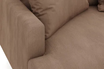 Menard 4-seters Høyrevendt Dyp L-formet Sjeselongsofa i Manchester - Brun - Møbler - Sofaer - Sofaer med sjeselong - 4 seters sofa med divan