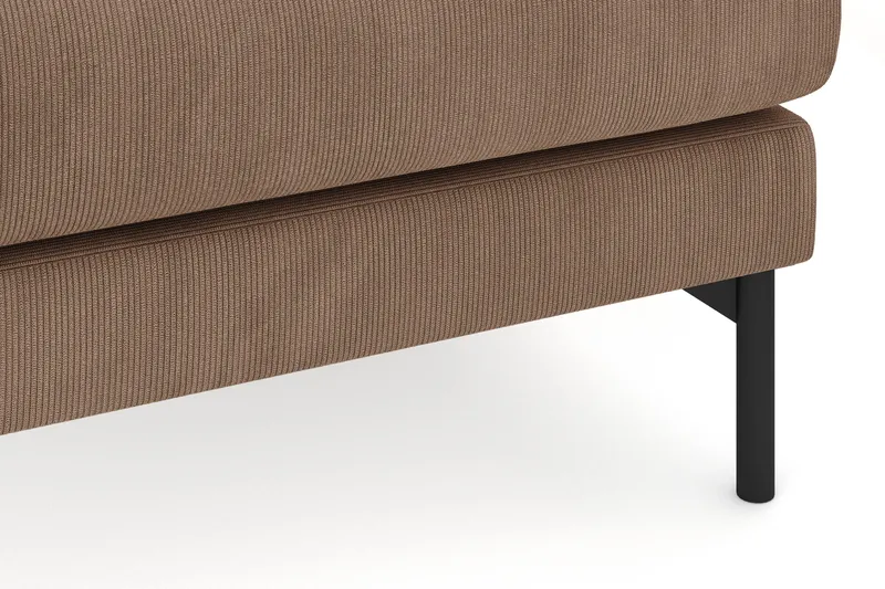 Menard 4-seters Høyrevendt Dyp L-formet Sjeselongsofa i Manchester - Brun - Møbler - Sofaer - Sofaer med sjeselong - 4 seters sofa med divan