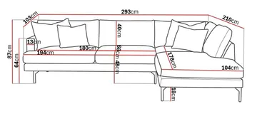Menard 4-seters Høyrevendt Dyp L-formet Sjeselongsofa i Manchester - Brun - Møbler - Sofaer - Sofaer med sjeselong - 4 seters sofa med divan