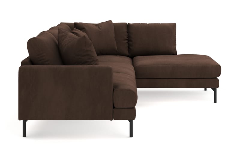 Menard 4-seters Høyrevendt Dyp L-formet Sjeselongsofa i Manchester - Brun - Møbler - Sofaer - Sofaer med sjeselong - 4 seters sofa med divan