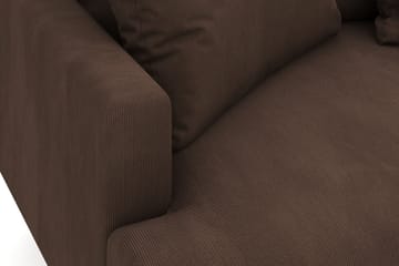 Menard 4-seters Høyrevendt Dyp L-formet Sjeselongsofa i Manchester - Brun - Møbler - Sofaer - Sofaer med sjeselong - 4 seters sofa med divan