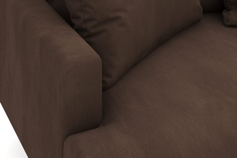 Menard 4-seters Høyrevendt Dyp L-formet Sjeselongsofa i Manchester - Brun - Møbler - Sofaer - Sofaer med sjeselong - 4 seters sofa med divan