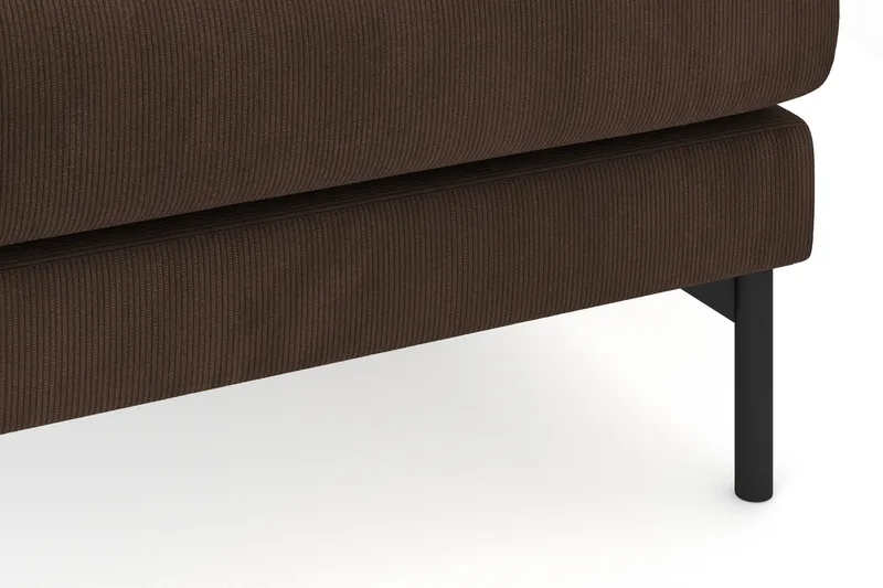 Menard 4-seters Høyrevendt Dyp L-formet Sjeselongsofa i Manchester - Brun - Møbler - Sofaer - Sofaer med sjeselong - 4 seters sofa med divan