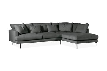 Menard 4-seters Høyrevendt Dyp L-formet Sjeselongsofa i Manchester - Grå - Møbler - Sofaer - Sofaer med sjeselong - 4 seters sofa med divan