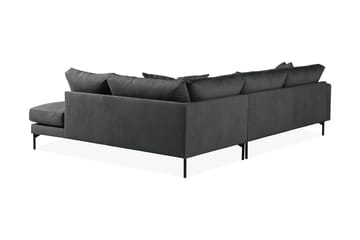Menard 4-seters Høyrevendt Dyp L-formet Sjeselongsofa i Manchester - Grå - Møbler - Sofaer - Sofaer med sjeselong - 4 seters sofa med divan
