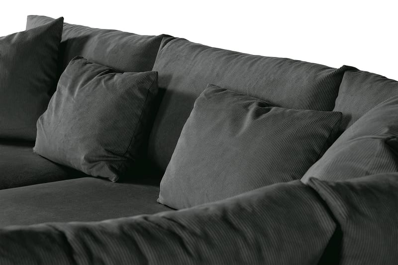 Menard 4-seters Høyrevendt Dyp L-formet Sjeselongsofa i Manchester - Grå - Møbler - Sofaer - Sofaer med sjeselong - 4 seters sofa med divan