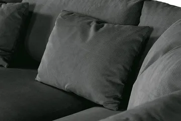 Menard 4-seters Høyrevendt Dyp L-formet Sjeselongsofa i Manchester - Grå - Møbler - Sofaer - Sofaer med sjeselong - 4 seters sofa med divan