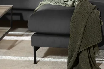 Menard 4-seters Høyrevendt Dyp L-formet Sjeselongsofa i Manchester - Grå - Møbler - Sofaer - Sofaer med sjeselong - 4 seters sofa med divan