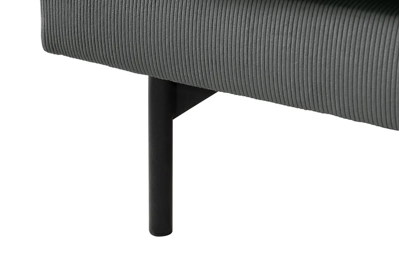 Menard 4-seters Høyrevendt Dyp L-formet Sjeselongsofa i Manchester - Grå - Møbler - Sofaer - Sofaer med sjeselong - 4 seters sofa med divan