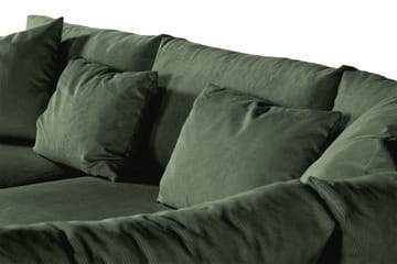 Menard 4-seters Høyrevendt Dyp L-formet Sjeselongsofa i Manchester - Grønn - Møbler - Sofaer - Sofaer med sjeselong - 4 seters sofa med divan