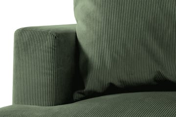 Menard 4-seters Høyrevendt Dyp L-formet Sjeselongsofa i Manchester - Grønn - Møbler - Sofaer - Sofaer med sjeselong - 4 seters sofa med divan