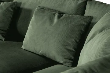 Menard 4-seters Høyrevendt Dyp L-formet Sjeselongsofa i Manchester - Grønn - Møbler - Sofaer - Sofaer med sjeselong - 4 seters sofa med divan